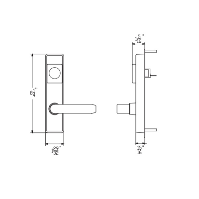 Detex BN Exit Device Trim for V40 and V50 Series Exit Devices