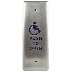 BEA 10PBJ Jamb Push Plate with Microswitch, Satin Stainless Steel