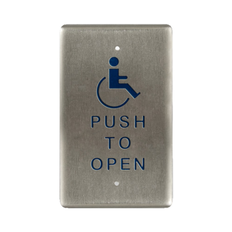 BEA 10PBO Single Gang Push Plate, Stainless Steel