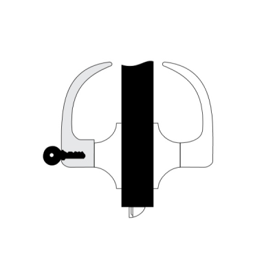 Accentra (Yale) 5400LN Heavy Duty Cylindrical Lockset, Classroom (F84) Function
