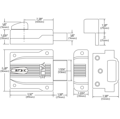 Accentra (Yale) 112 Heavy Duty Latchbolt