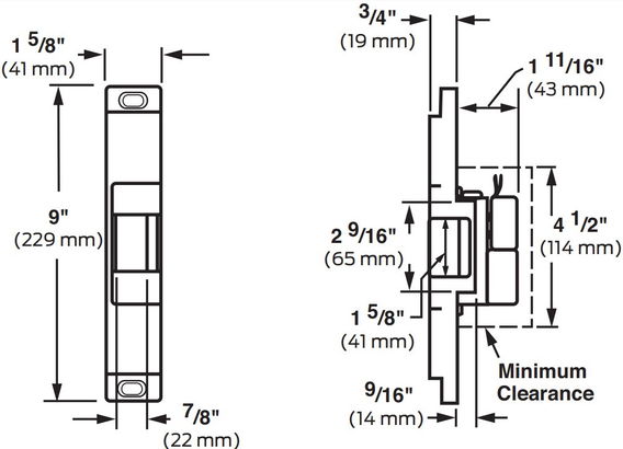 Von Duprin 6112 Electric Strike, for Rim Exit Devices
