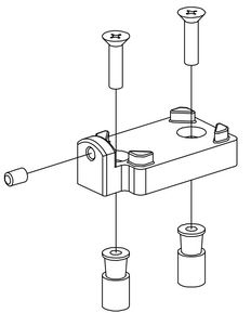Von Duprin Bottom Fitting 1654, 4954 Mullion