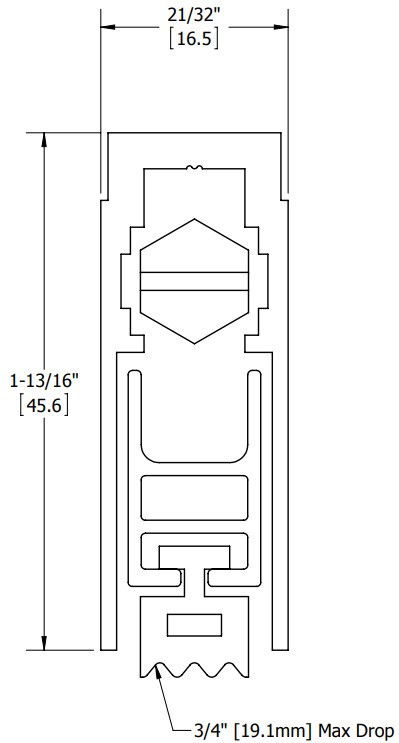 Hager 740S Automatic Door Bottom