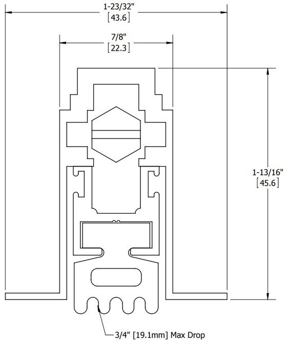 Hager 743S Automatic Door Bottom