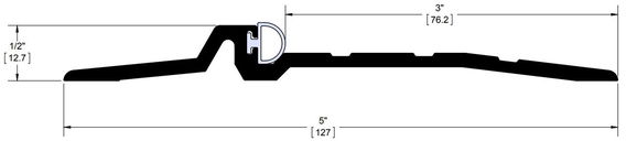 Hager 520S Panic Saddle Threshold, 5" x 1/2"
