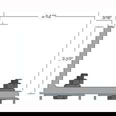 NGP SWBP-BRKT Sidewall Mount By-Pass Bracket, Gray