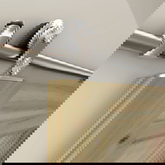 NGP SLSS1 Top Mount Barn Door Track, Stainless Steel