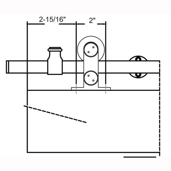 NGP SLSS1 Top Mount Barn Door Track, Stainless Steel