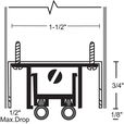 NGP 320 Automatic Door Bottom - Mortise