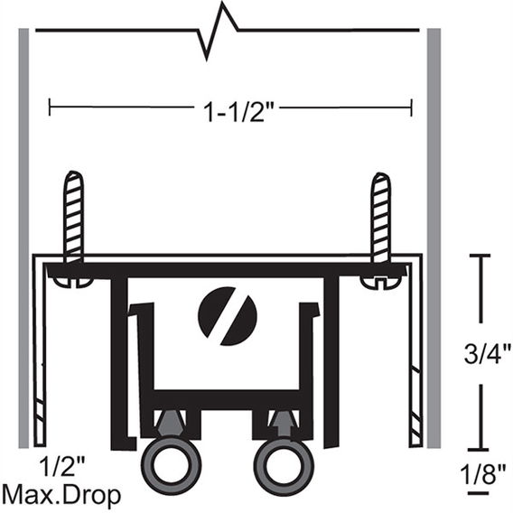 NGP 320 Automatic Door Bottom - Mortise