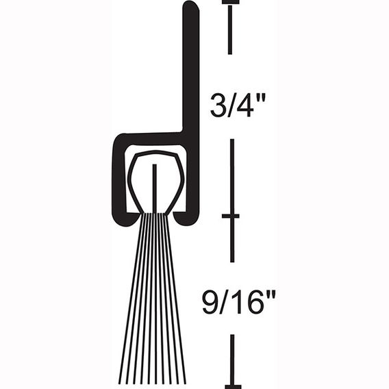 NGP C607, 9/16" Nylon Brush Seal
