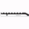 NGP 325 Half Saddle Threshold, 5 x 1/2", Aluminum