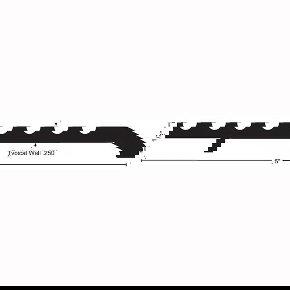 NGP 325 Half Saddle Threshold, 5 x 1/2", Aluminum