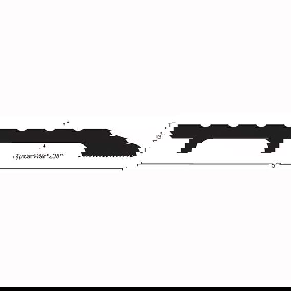 NGP 325 Half Saddle Threshold, 5 x 1/2", Aluminum