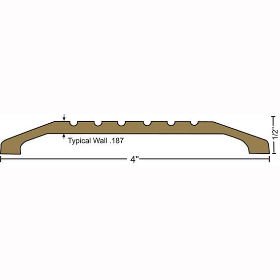 NGP 424 Saddle Threshold, 4 x 1/2"