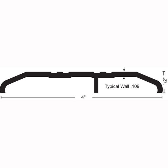 NGP 424E Saddle Threshold, 4 x 1/2"
