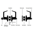 Schlage ND Series Cylindrical Lockset, Storeroom (F86) Function