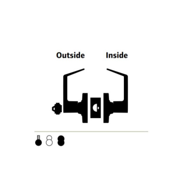 Schlage ND Series Cylindrical Lockset, Storeroom (F86) Function