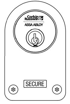 Corbin Russwin Sectional Trim Indicator, Keyed Function, for ML2000 Series