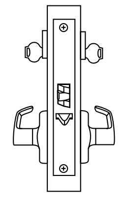 Corbin Russwin ML2002 Heavy Duty Mortise Lockset, Trim Kit ONLY w/ Indicator, Classroom Intruder Function