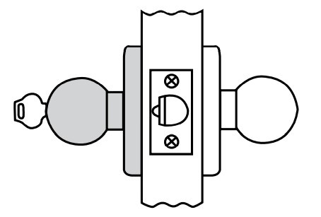 Corbin Russwin CK4357 Cylindrical Lockset, Storeroom/Closet Function