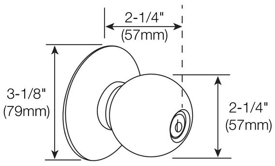Corbin Russwin CK4357 Cylindrical Lockset, Storeroom/Closet Function