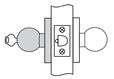Corbin Russwin CK4457 Cylindrical Lockset, Storeroom/Closet Function