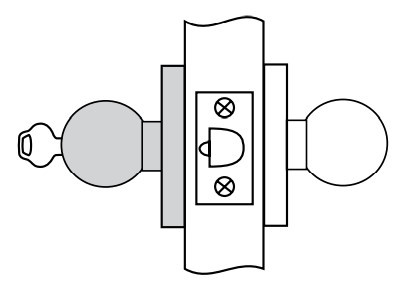 Corbin Russwin CK4457 Cylindrical Lockset, Storeroom/Closet Function