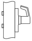 Corbin Russwin CLX3350 Cylindrical Lockset, Half Dummy Trim