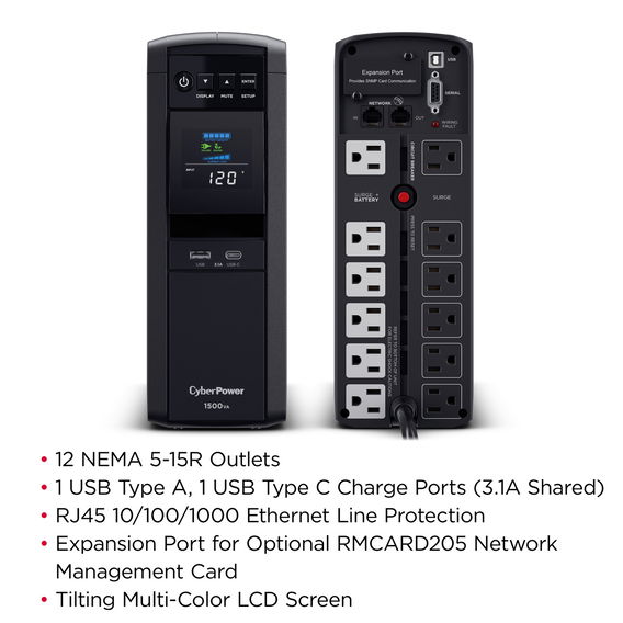 CyberPower CP1500PFCLCD PCF Sinewave UPS System