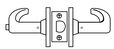 Sargent 6500 Line Cylindrical Lever Lock, Privacy/Bathroom (65) Function