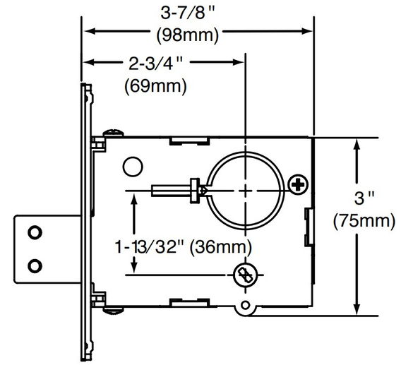 Sargent 4870 Series Deadbolt, Public Toilet