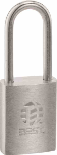 BEST 21B Series Padlock, 7-Pin Housing SFIC Less Core, 5/16"Dia Brass Shackle