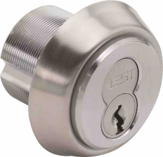 BEST 1E Mortise Cylinder, Less Core, 1-1/4", C265 Cam, RP3, Satin Chrome