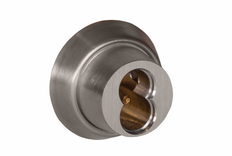 BEST 1E Mortise Cylinder, Less Core, Tapered, 1-1/4", C181 Cam, RP3, Satin Chrome