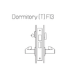 BEST 45H Series Heavy Duty Mortise Lock, Dormitory (F13) Function