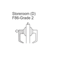BEST 7KC Series Cylindrical Lock, Less Core, Storeroom (F86) Function