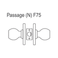 BEST 8K Series Heavy Duty Cylindrical Lock, Passage (F75) Function - Knob