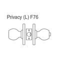BEST 8K Series Heavy Duty Cylindrical Lock, Privacy (F76) Function - Knob