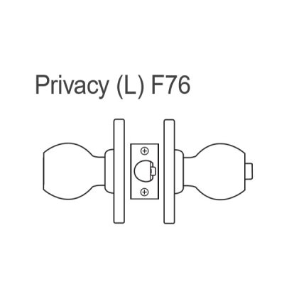 BEST 8K Series Heavy Duty Cylindrical Lock, Privacy (F76) Function - Knob