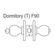 BEST 8K Series Heavy Duty Cylindrical Lock, Less Core, Dormitory (F90) Function - Knob