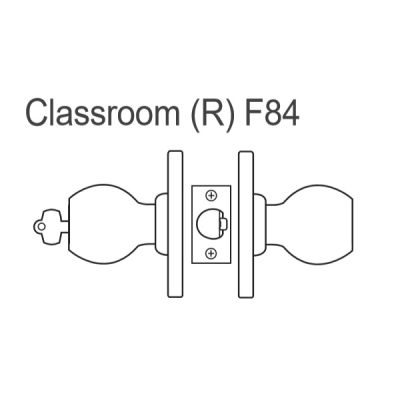 BEST 9K Series Heavy Duty Cylindrical Lock, Dormitory (F90) Function