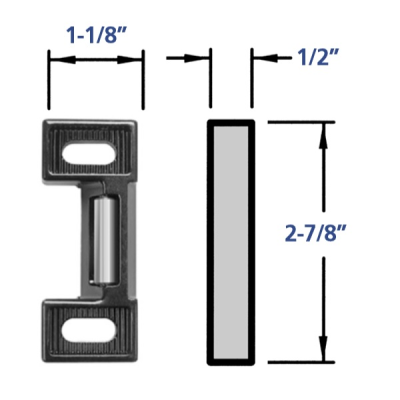 Best (Precision) S458 Strike for Rim Exit Devices, Black