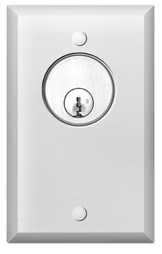 SDC 800 Series Vandal Resistant Key Switch, Satin Stainless Steel
