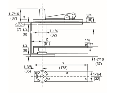 Shop Rixson 370, Center Hung Pivot Set, 500lb Door
