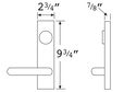 Falcon 510L Electronic Exit Device Lever Trim