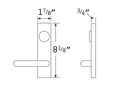 Falcon 712L Exit Device Lever Trim