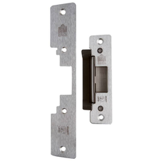 ROFU 2400 KIT Electric Strike, Field Reversible (Safe/Secure), 2 Faceplates 4-7/8" and 7-15/16', Satin Stainless Steel