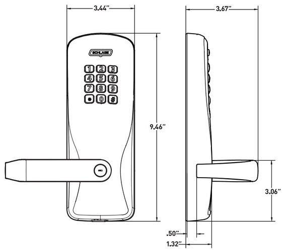 Schlage Electronics CO-100 Series Exit Device Trim